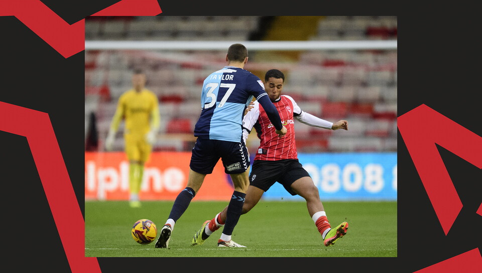 A match action image from City's home game against Wycombe