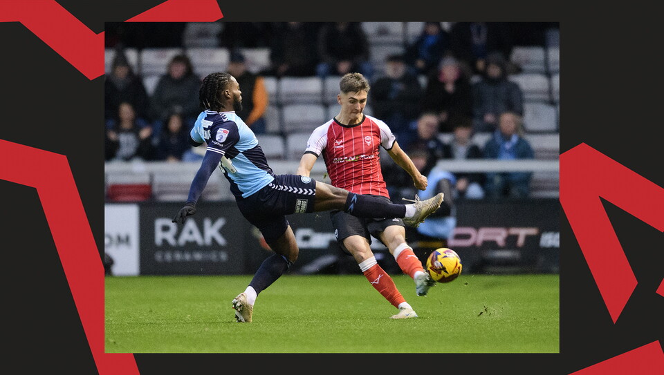 A match action image from City's home game against Wycombe