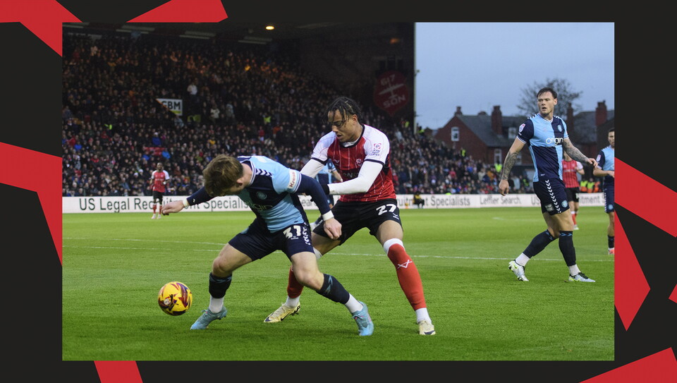 A match action image from City's home game against Wycombe