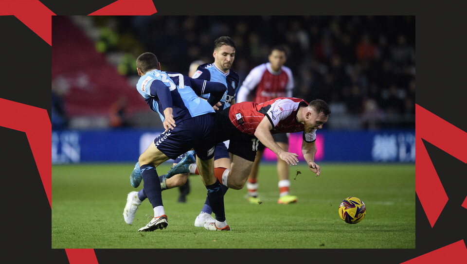 A match action image from City's home game against Wycombe
