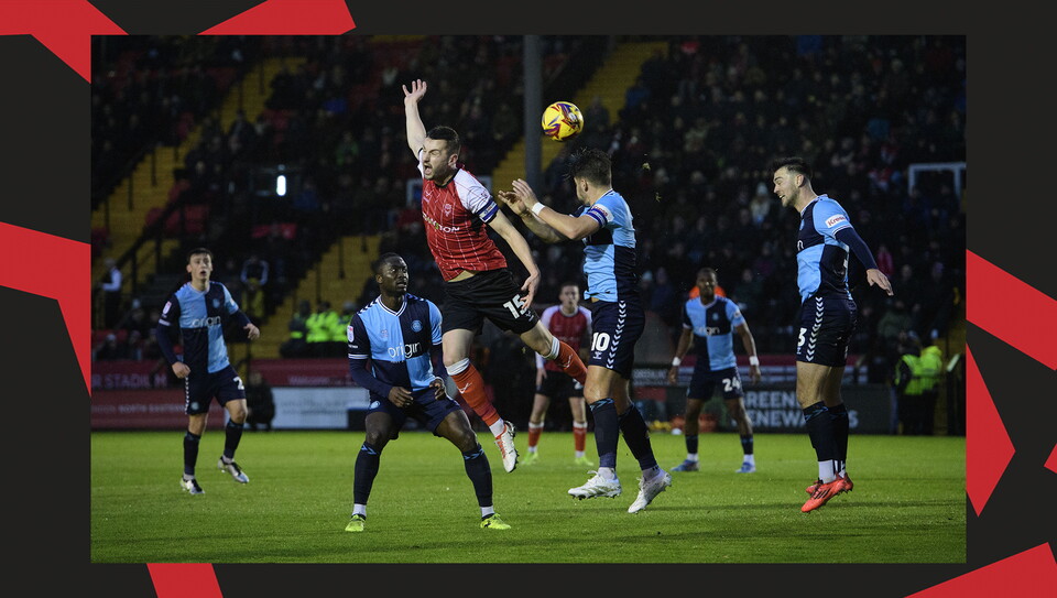 A match action image from City's home game against Wycombe