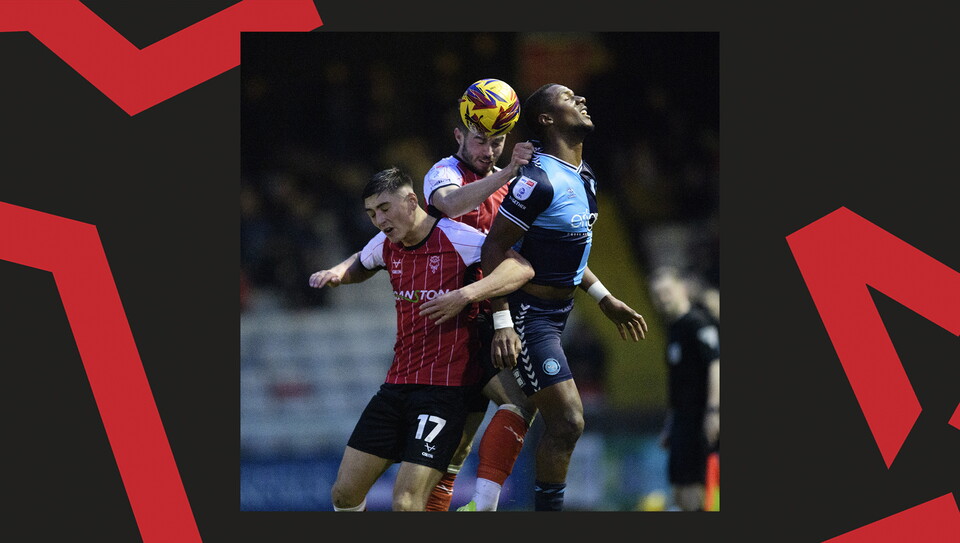 A match action image from City's home game against Wycombe