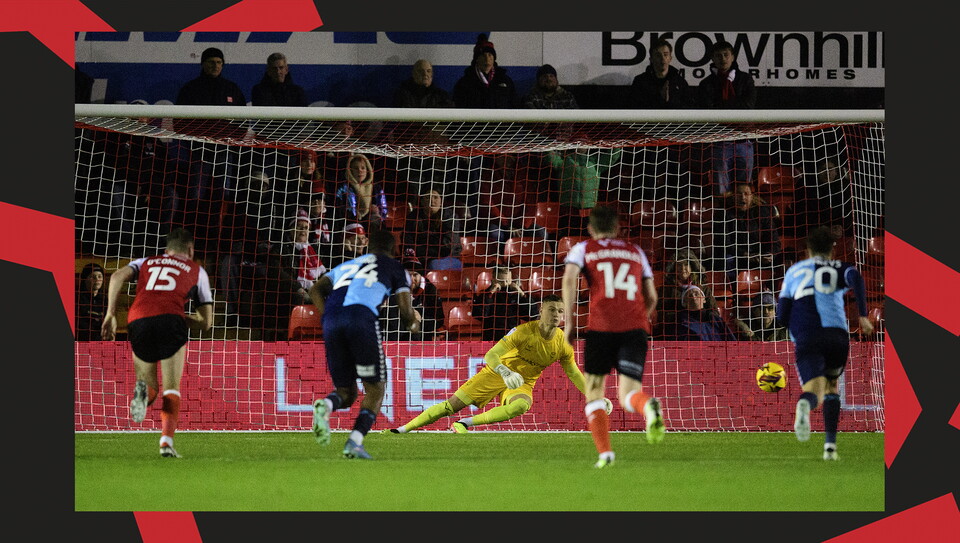 A match action image from City's home game against Wycombe