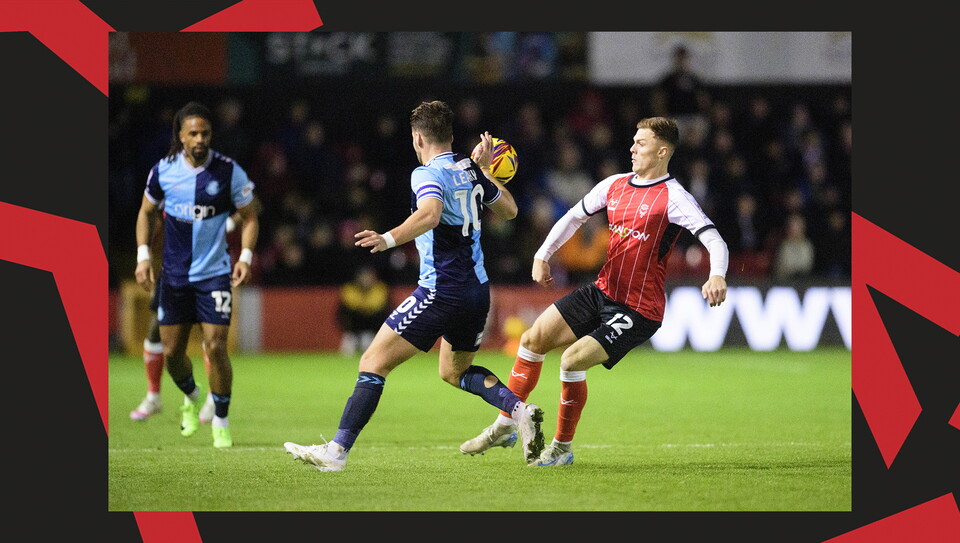 A match action image from City's home game against Wycombe