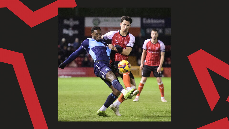 A match action image from City's home game against Wycombe