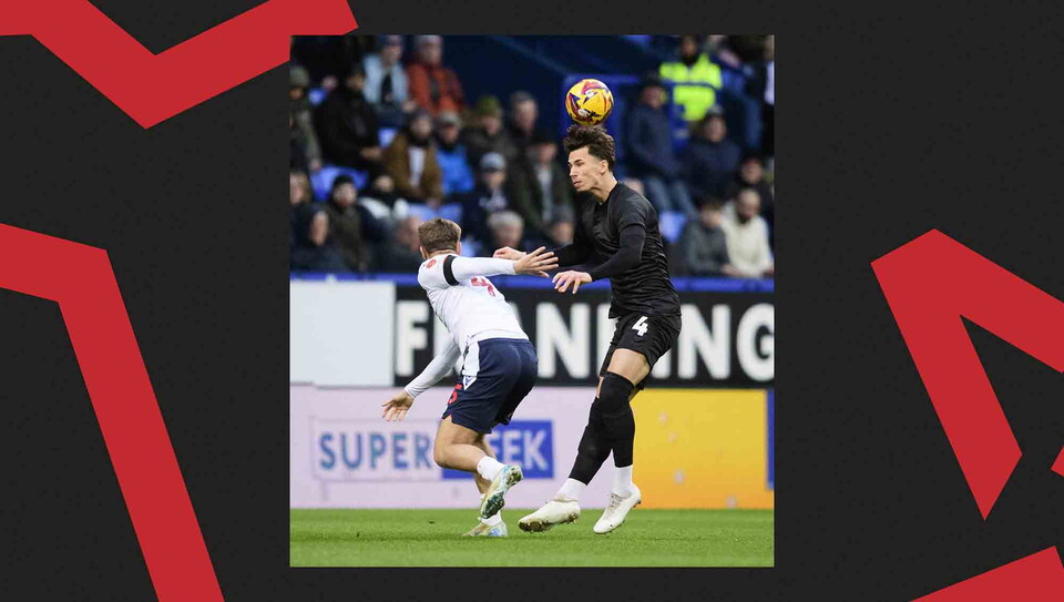 A match action photo from City's away game at Bolton Wanderers.