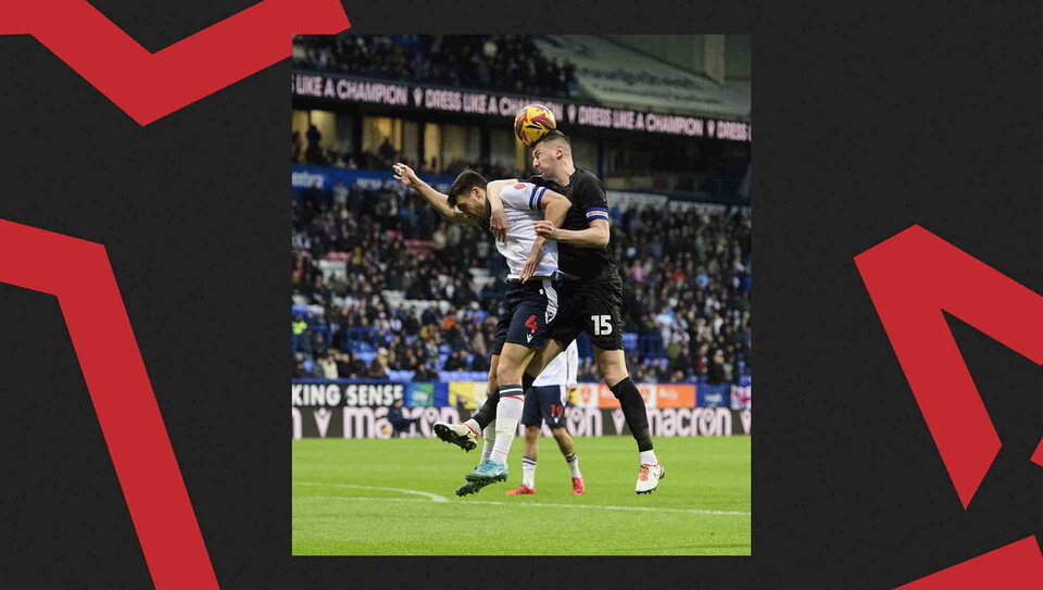A match action photo from City's away game at Bolton Wanderers.