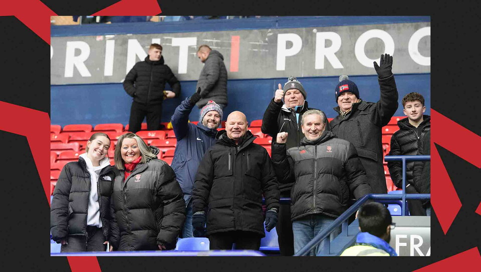 A fan photo from City's away game at Bolton Wanderers.