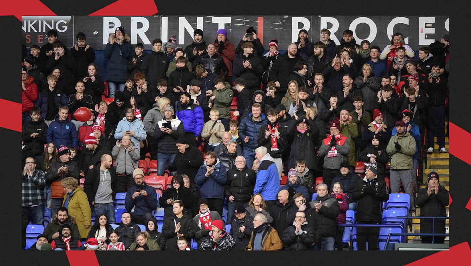 A fan photo from City's away game at Bolton Wanderers.
