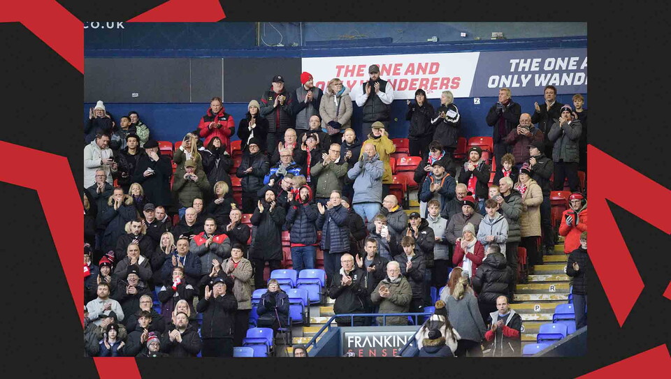 A fan photo from City's away game at Bolton Wanderers.