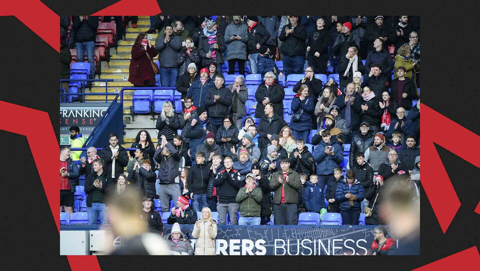 A fan photo from City's away game at Bolton Wanderers.
