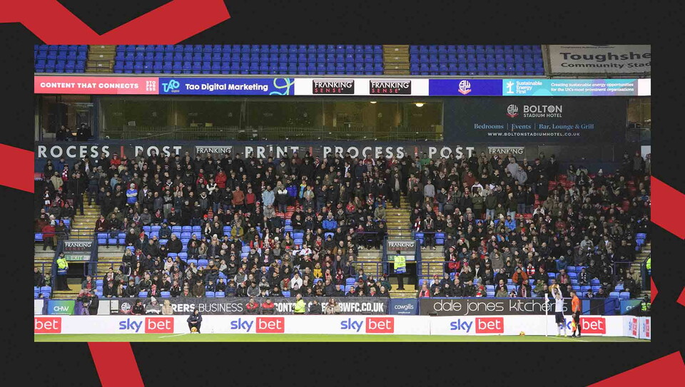 A fan photo from City's away game at Bolton Wanderers.
