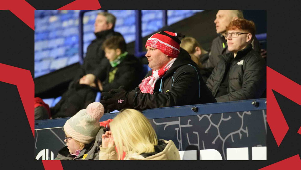 A fan photo from City's away game at Bolton Wanderers.