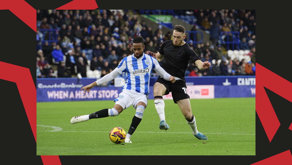 Match action from Huddersfield v Lincoln City