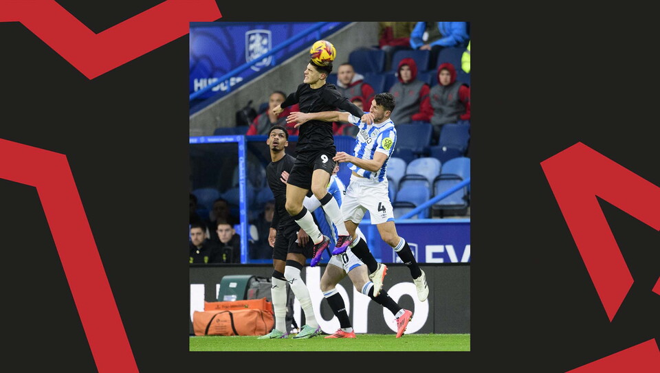 Match action from Huddersfield v Lincoln City