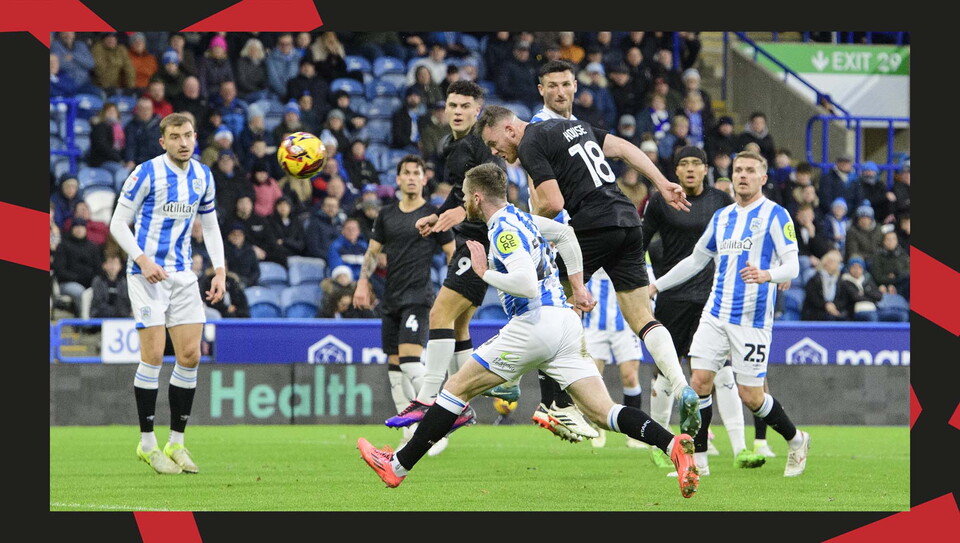 Match action from Huddersfield v Lincoln City