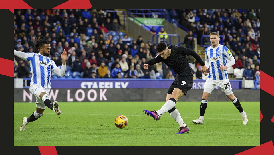 Match action from Huddersfield v Lincoln City