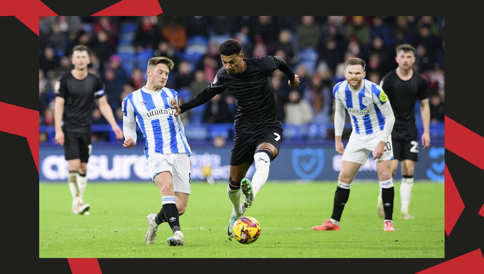 Match action from Huddersfield v Lincoln City