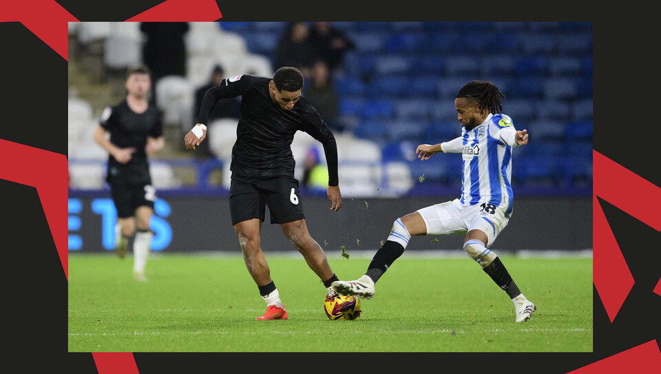 Match action from Huddersfield v Lincoln City
