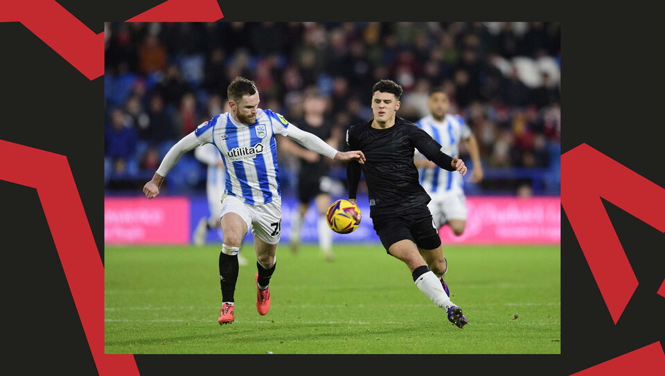 Match action from Huddersfield v Lincoln City