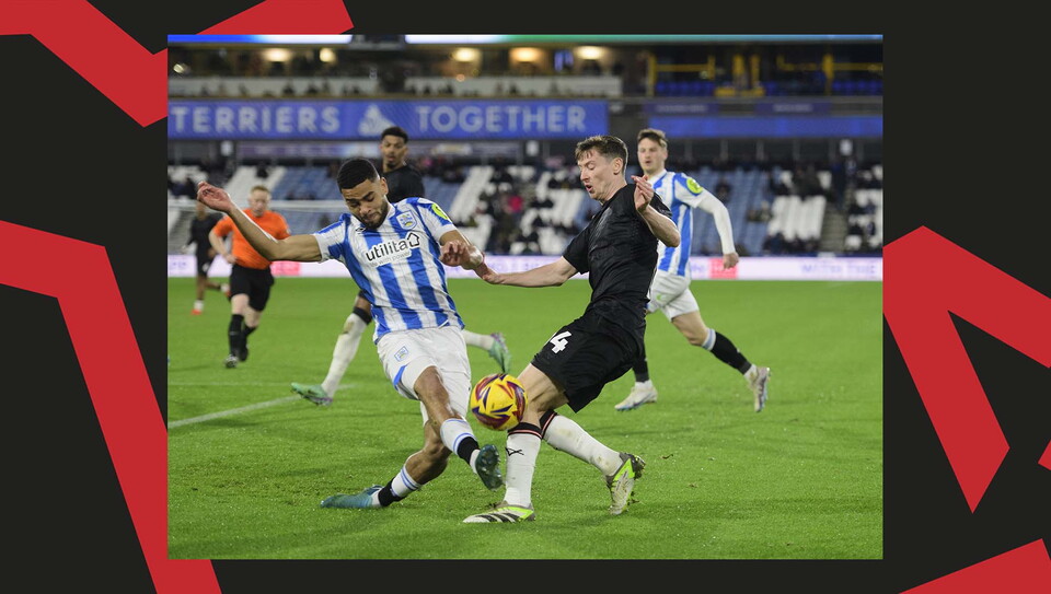 Match action from Huddersfield v Lincoln City