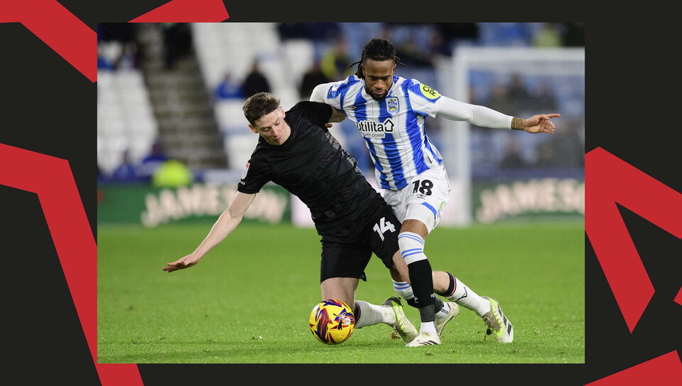 Match action from Huddersfield v Lincoln City