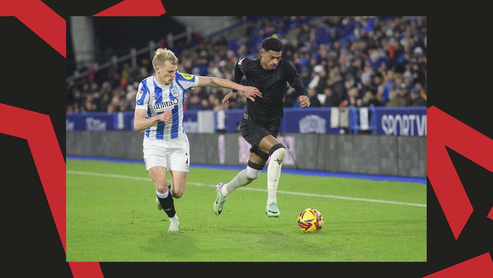 Match action from Huddersfield v Lincoln City