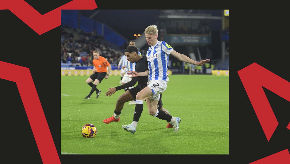 Match action from Huddersfield v Lincoln City