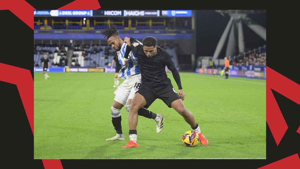 Match action from Huddersfield v Lincoln City