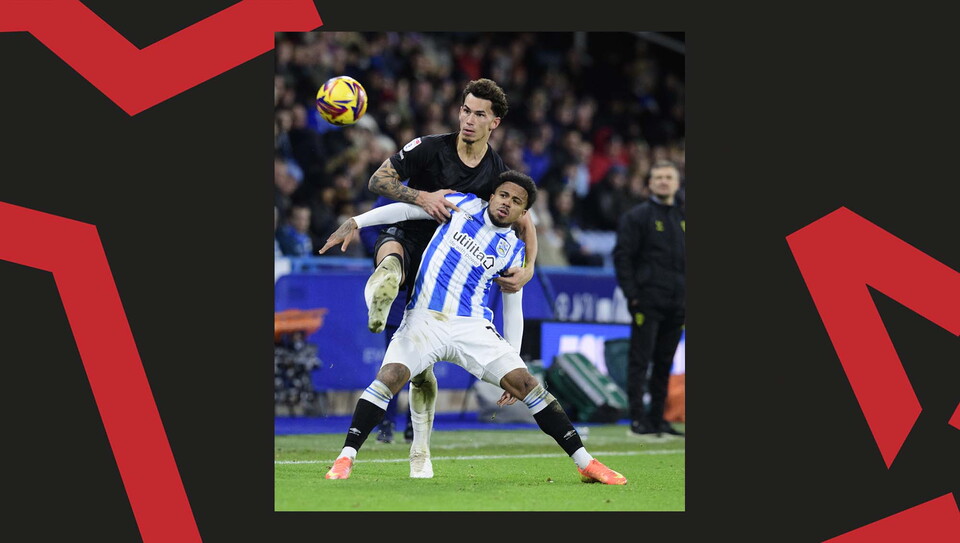Match action from Huddersfield v Lincoln City