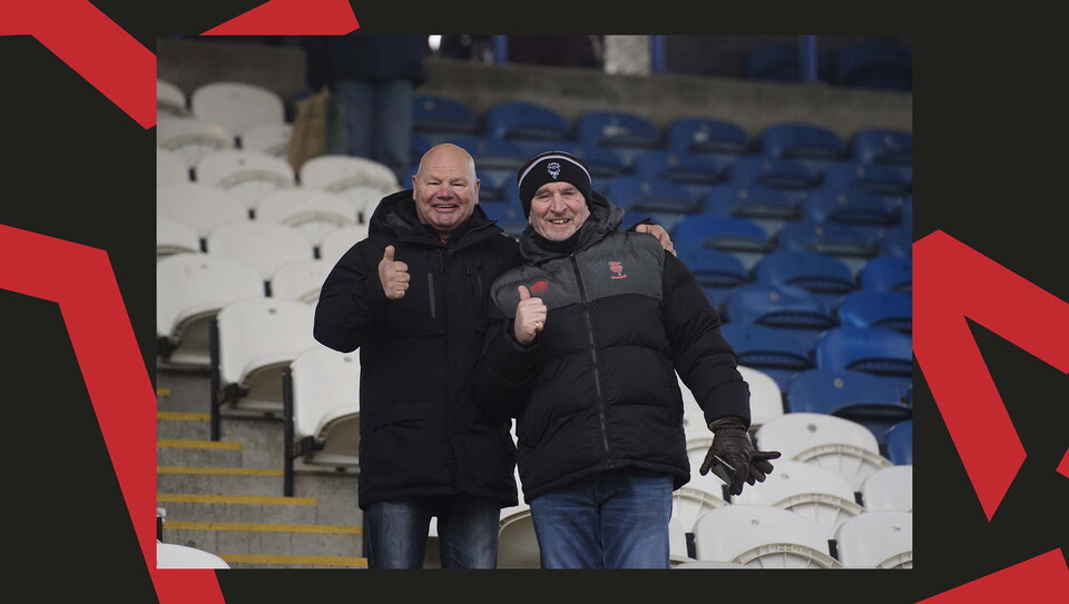 Lincoln City supporters at Huddersfield