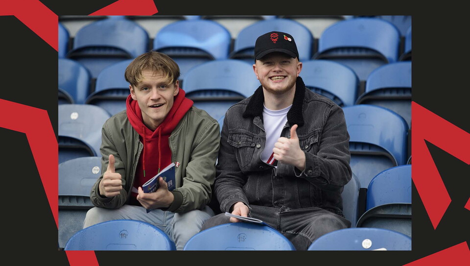 Lincoln City supporters at Huddersfield