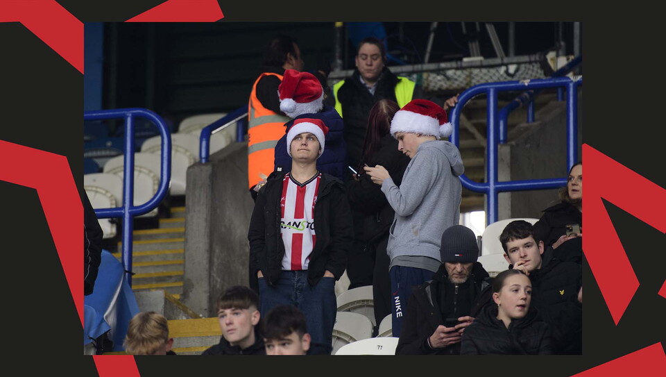 Lincoln City supporters at Huddersfield