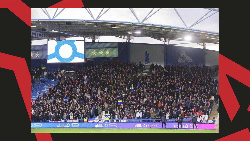Lincoln City supporters at Huddersfield