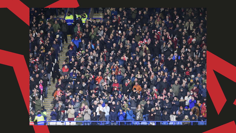 Lincoln City supporters at Huddersfield