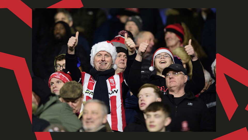 Lincoln City supporters at Huddersfield