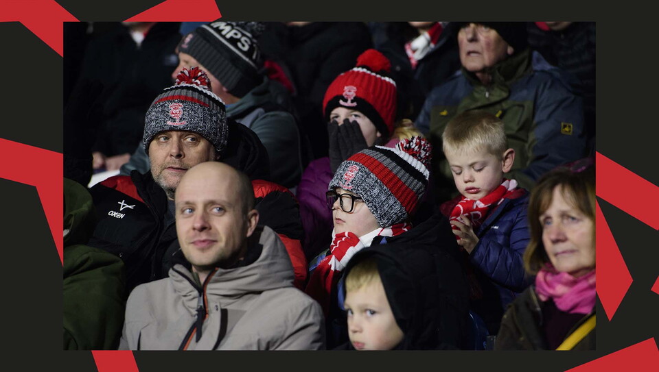Lincoln City supporters at Huddersfield
