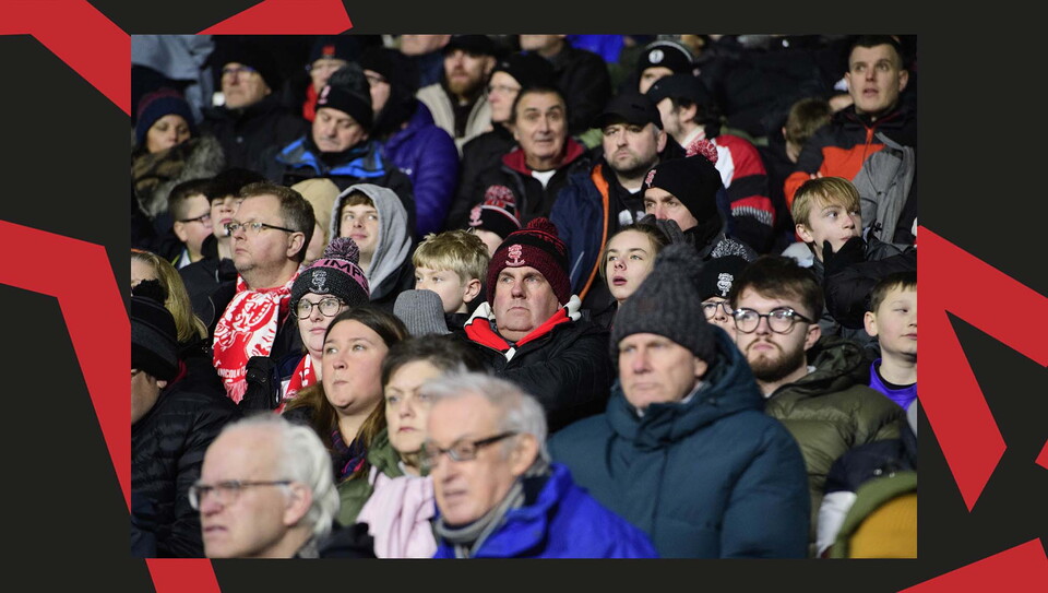 Lincoln City supporters at Huddersfield