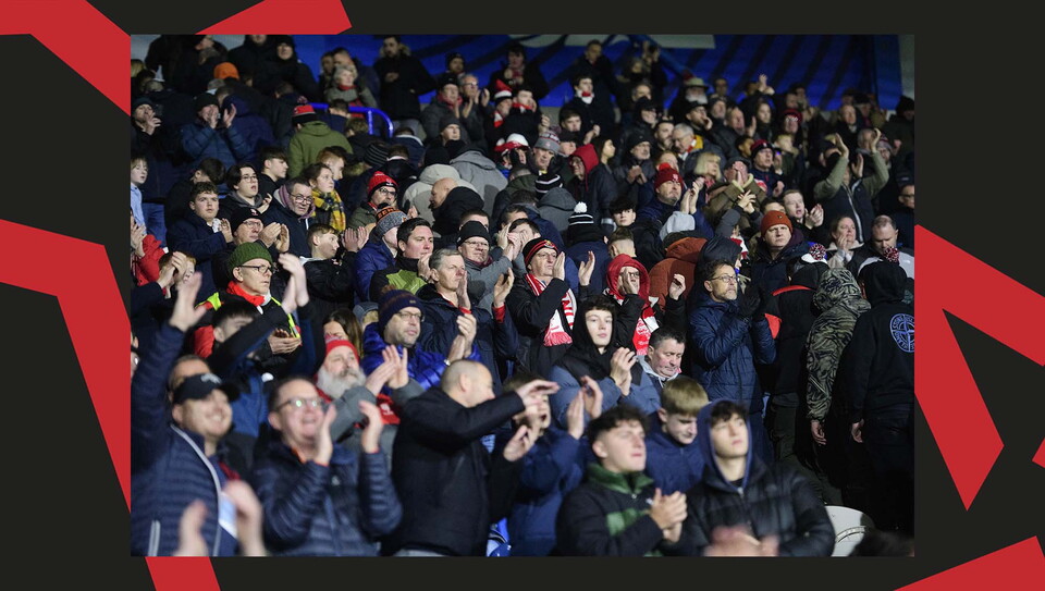 Lincoln City supporters at Huddersfield