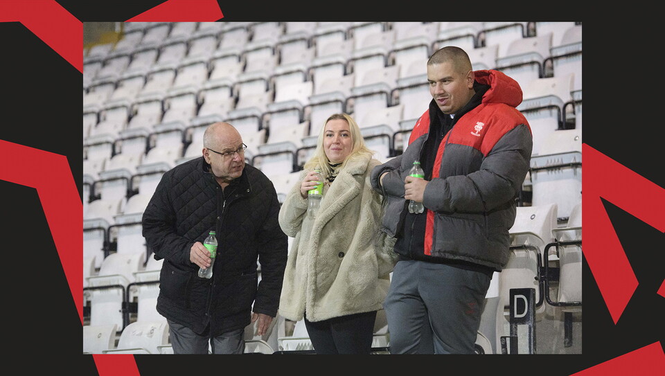 A fan photo from the Imps' away Vertu Trophy game at Morecambe.