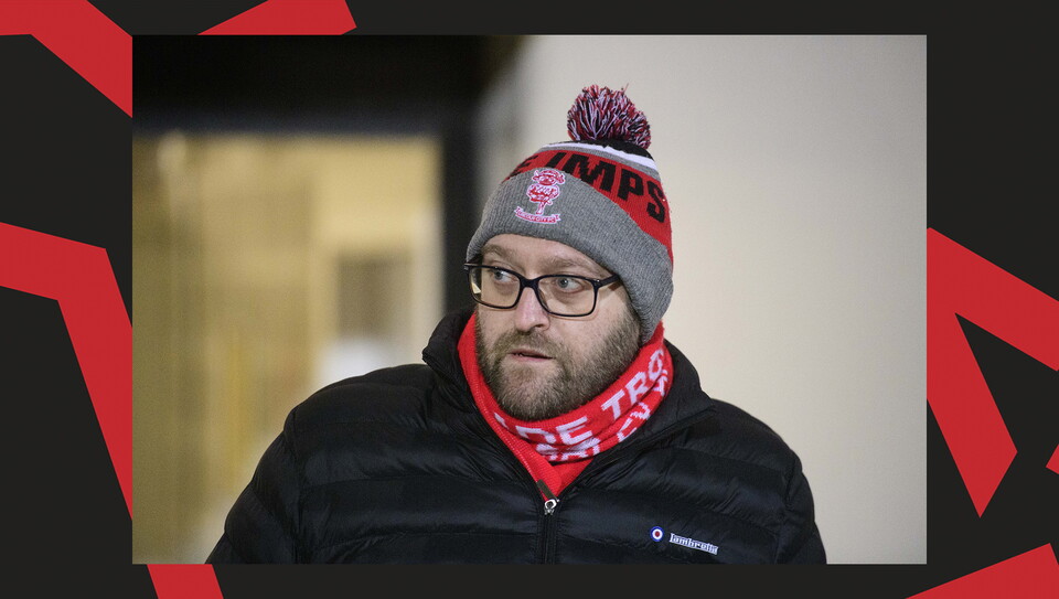A fan photo from the Imps' away Vertu Trophy game at Morecambe.