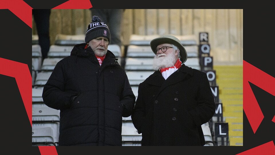 A fan photo from the Imps' away Vertu Trophy game at Morecambe.