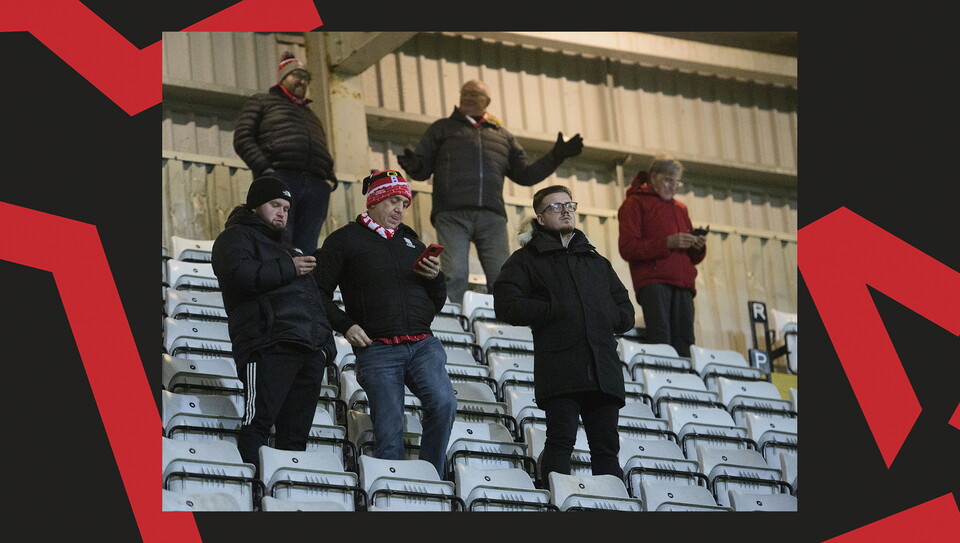 A fan photo from the Imps' away Vertu Trophy game at Morecambe.