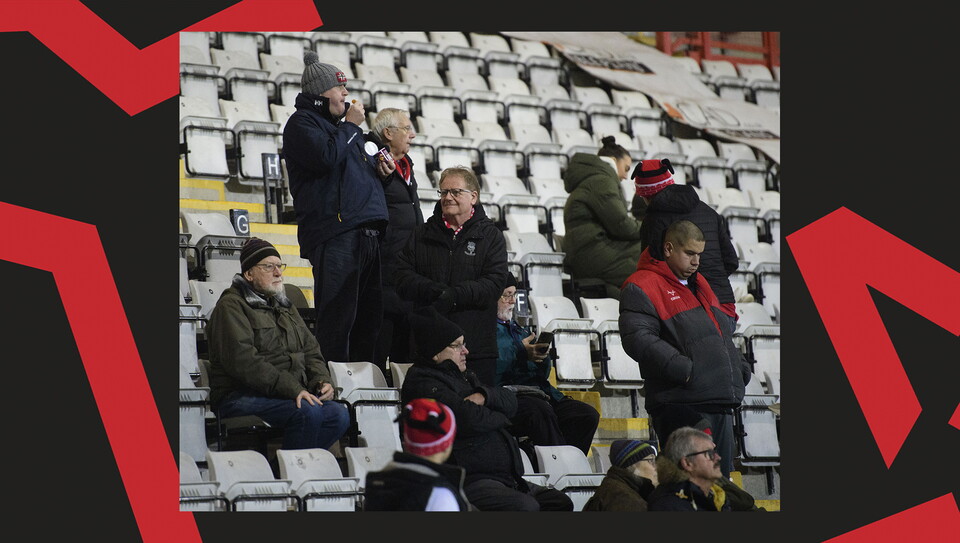 A fan photo from the Imps' away Vertu Trophy game at Morecambe.