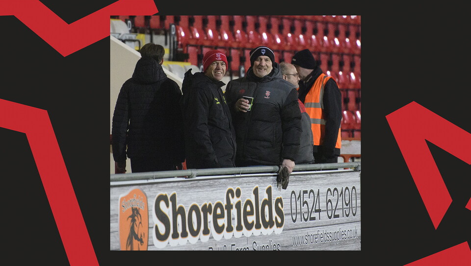 A fan photo from the Imps' away Vertu Trophy game at Morecambe.