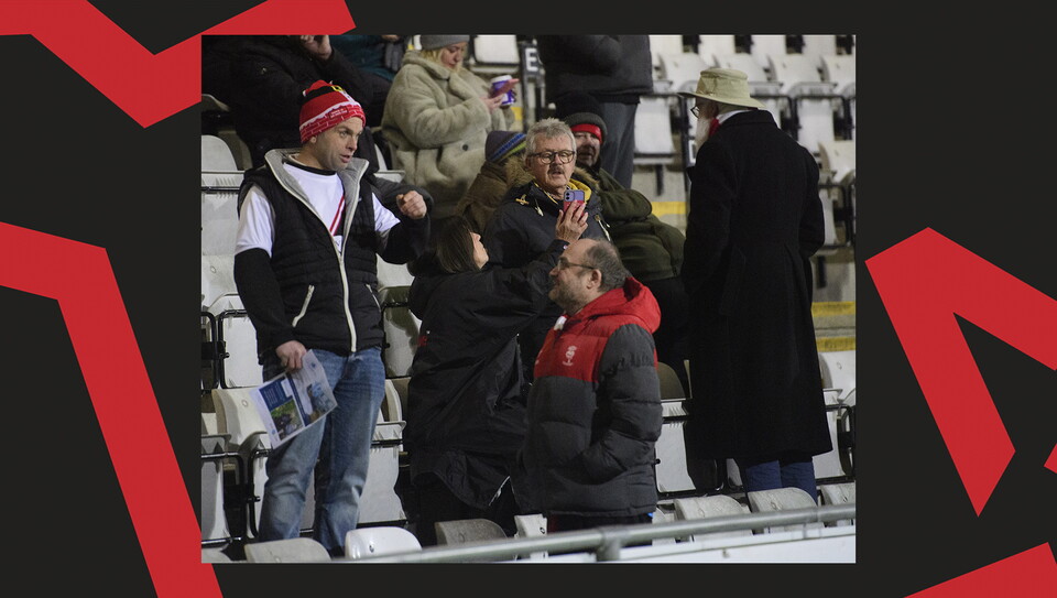 A fan photo from the Imps' away Vertu Trophy game at Morecambe.