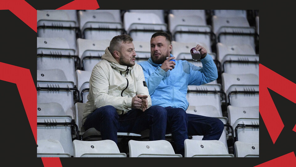 A fan photo from the Imps' away Vertu Trophy game at Morecambe.