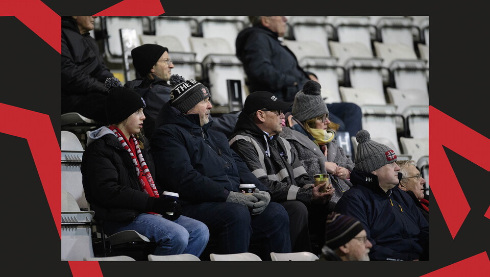 A fan photo from the Imps' away Vertu Trophy game at Morecambe.