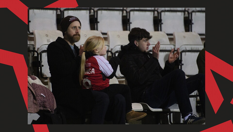 A fan photo from the Imps' away Vertu Trophy game at Morecambe.
