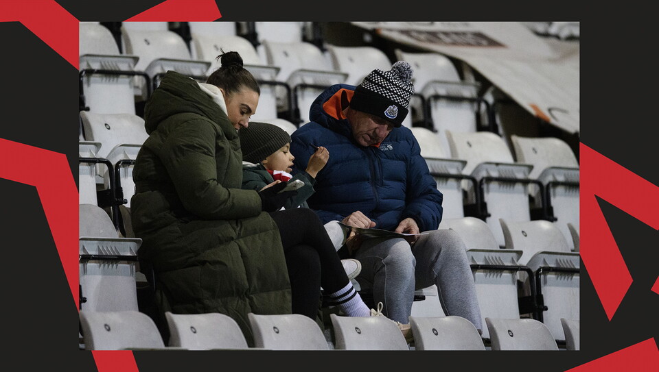 A fan photo from the Imps' away Vertu Trophy game at Morecambe.